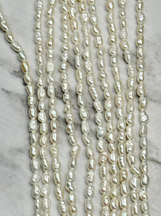 Freshwater Baroque Keshi Nugget Pearl Beads Strand - 3mm