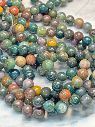 Indian Agate Bead Strand - 4mm - 6mm - 8mm - 10mm