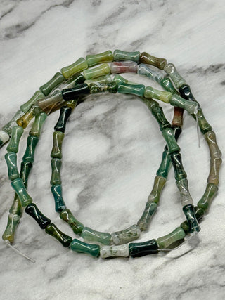 Indian Agate Bamboo Shaped Beads Strand - 12x5mm