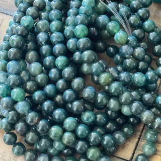 Moss Agate Bead Strand - 8mm