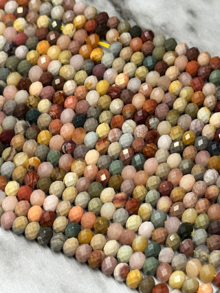 Alashan Agate Bead Strand - Faceted Rondelle - 5x3mm