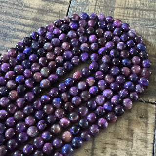 Galaxy Tigers Eye Bead Strand - 6mm