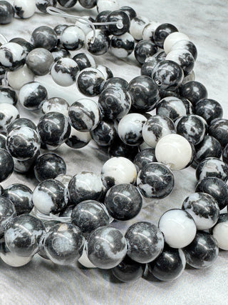 Zebra Jasper Bead Strand - 8mm