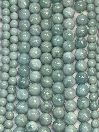 Myanmar Jadeite Beads Strand - 6.5mm - 8.5mm