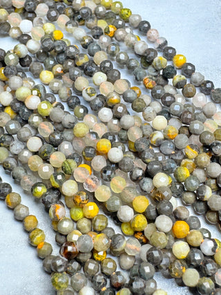 Bumblebee Jasper Faceted Beads Strand - 2mm