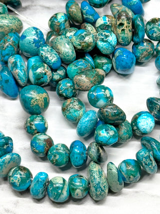 Imperial Jasper Tumbled Stone Bead Strand - 6-12mm