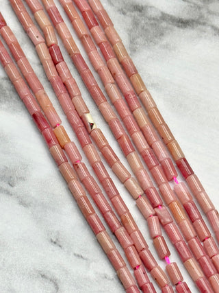 Rhodonite Column Beads Strand - 4x2mm