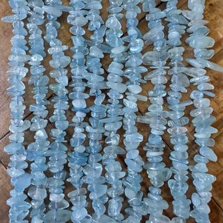 Aquamarine Chip Bead Strand - 4-10mm