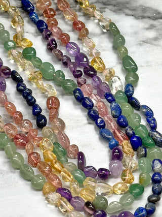 Chakra Tumbled Beads Strand - 4-8mm