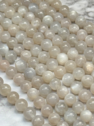 Gray Moonstone Beads Strand - 6mm - 8mm