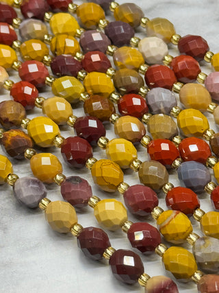 Mookaite Faceted Oval Beads Strands - 8x6mm