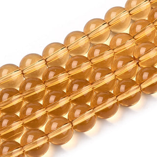 8mm Transparent Glass Bead Strands