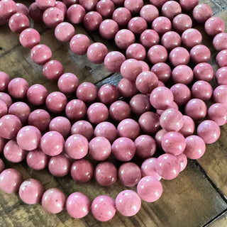 Grade A Rhodonite Beads Strand - 8mm