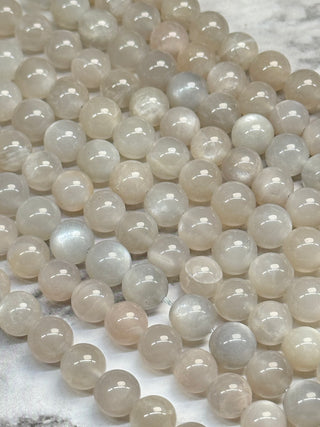 Gray Moonstone Beads Strand - 6mm - 8mm