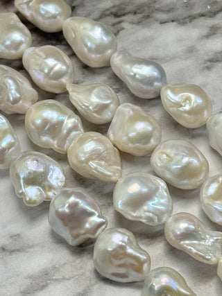 Freshwater Pearl Baroque Keshi Nugget Beads Strand - 12-19mm