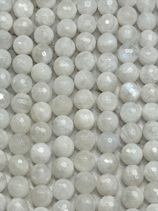Moonstone Faceted Beads Strand - 6mm - 8mm