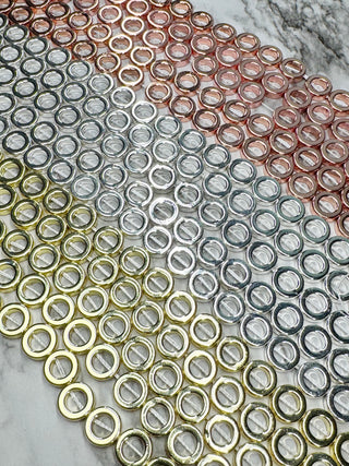 Hematite Donut Bead Strand 12x4mm - Rose Gold - Gold - Silver
