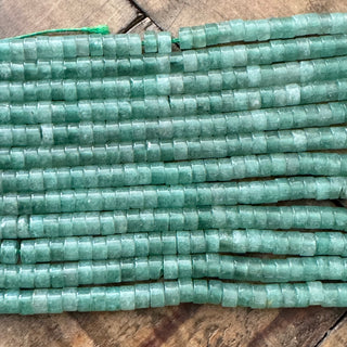Green Aventurine Heishi Bead Strand - 4x2.5mm