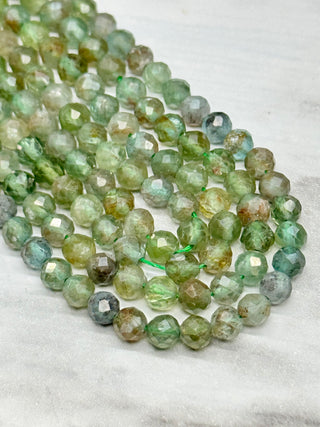 Green Apatite Faceted Bead Strand - 4mm
