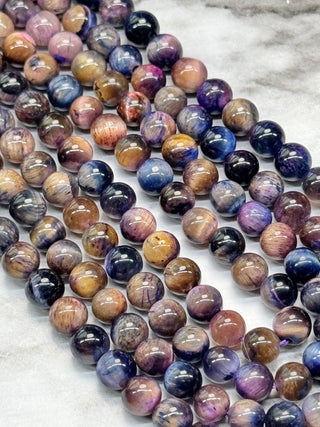 Rainbow Tigers Eye Beads Strand - 6mm