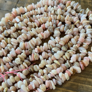 Pink Opal Chip Bead Strand - 6-10mm