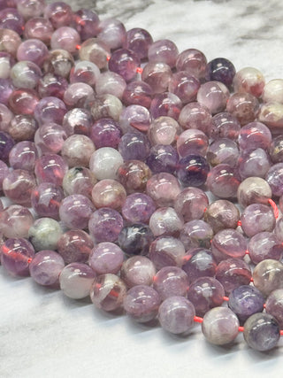 Quartz with Muscovite Beads Strand - 6mm - 8mm