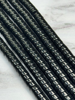 Onyx Heishi Beads Strand - 6x3mm
