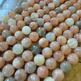 Multi-Color Moonstone Bead Strand - 8mm