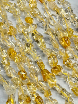 Citrine Tumbled Nuggets Beads Strand - 6-10mm
