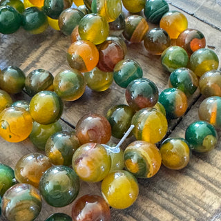 Yellow Green Banded Agate - 10mm