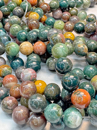 Indian Agate Bead Strand - 4mm - 6mm - 8mm - 10mm