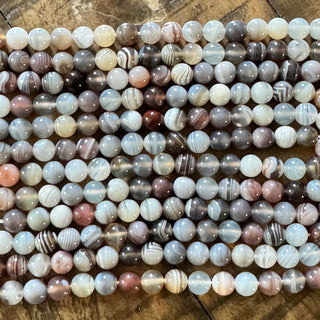 Botswana Agate Beads - 6mm - 8mm