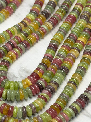 Dyed Jade Rondelle Beads Strand - 6x2mm