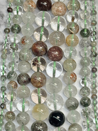 Garden Quartz Beads Strand - 4mm - 6mm - 8mm - 10mm