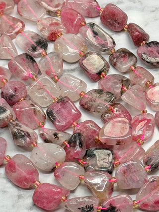 Thulite Nugget Beads Strand - 9-21mm