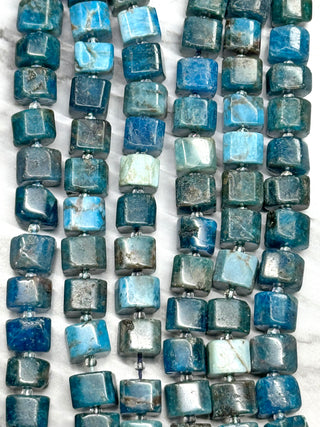 Apatite Cube Beads Strand - 9-12mm