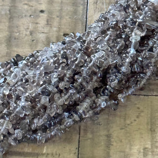 Smoky Quartz Chip Bead Strand - 3-8mm