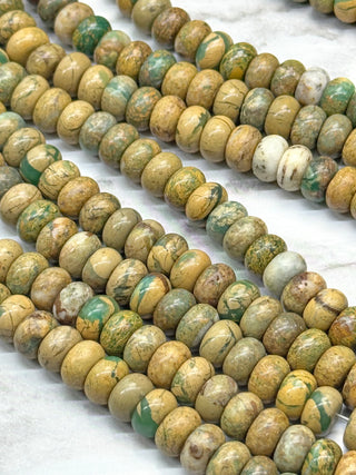 Verdite Rondelle Beads Strand - 8x5mm