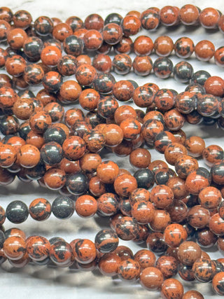 Mahogany Obsidian Beads Strand - 6mm