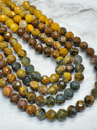 Pietersite Faceted Gradient Color Beads Strand - 4mm