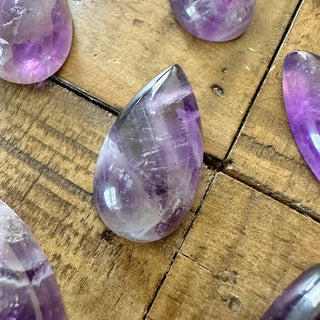 28x15mm Amethyst Teardrop Cabochon