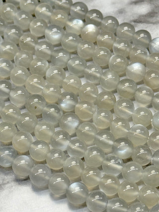 Gray Moonstone Beads Strand - 6.5mm