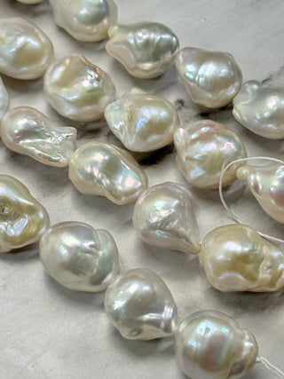 Freshwater Pearl Baroque Keshi Nugget Beads Strand - 12-19mm