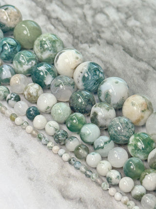 Tree Agate Beads Strand - 2mm - 4mm - 6mm- 8mm - 10mm