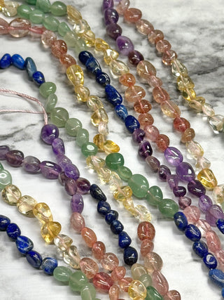 Chakra Tumbled Beads Strand - 4-8mm