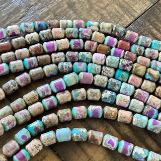 Imperial Jasper Column Bead Strand - 6mm