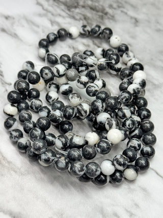 Zebra Jasper Bead Strand - 8mm