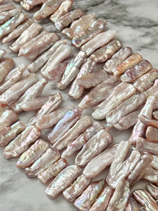 Freshwater Pearl Keshi Nugget Beads Strand - 12-28mm