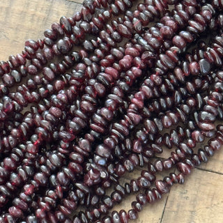 Grade AB Garnet Chip Bead Strand - 5-8mm