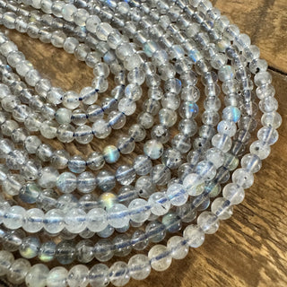 Grade A Labradorite Bead Strand - 4mm